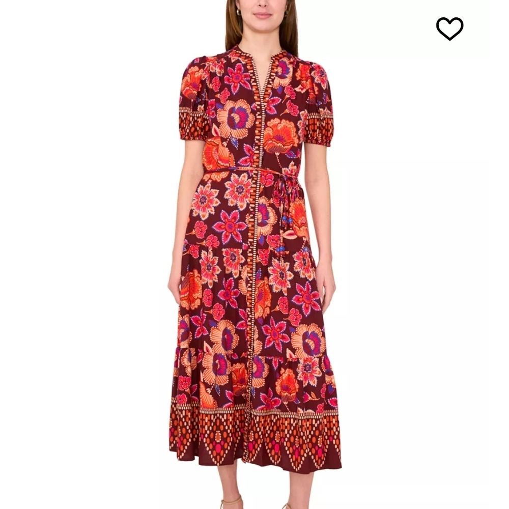 Floral Print Midi Dress